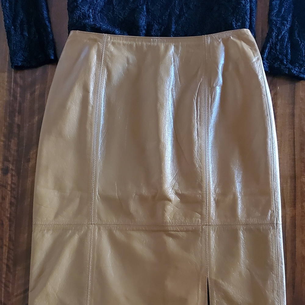Loranzo Italy Leather Pencil Skirt - Picture 7 of 14